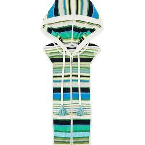 Veronica Beard OS Lupe Dickey Hooded Green Multi